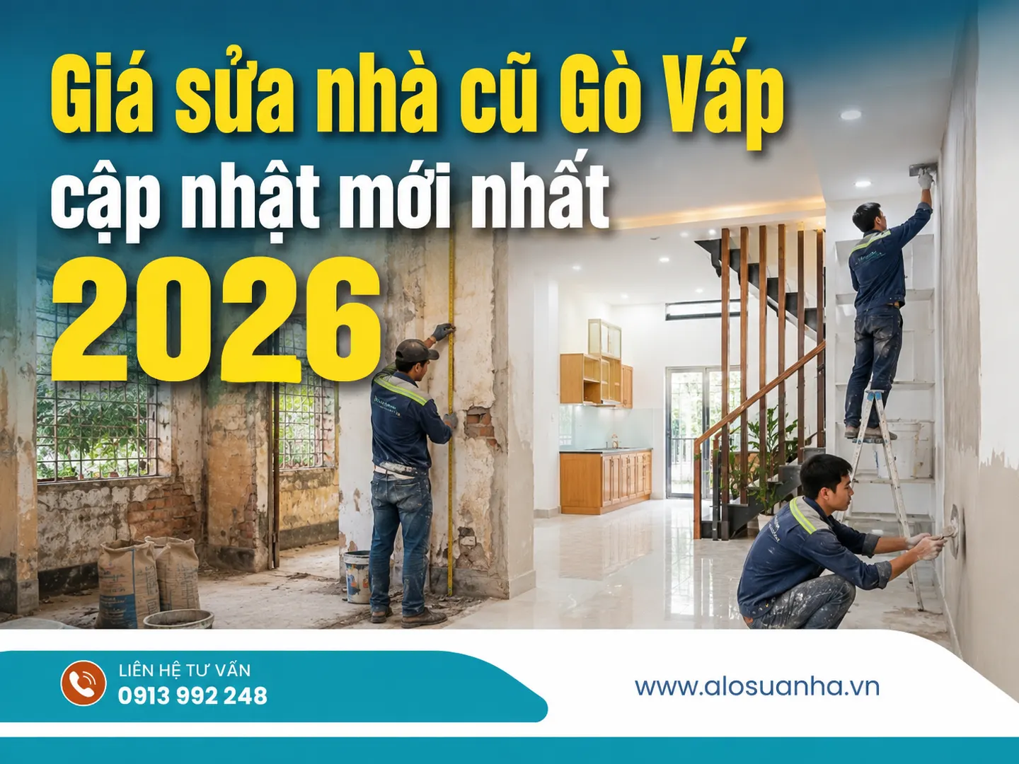 Ảnh minh họa bài viết: Giá sửa nhà cũ Gò Vấp cập nhật mới nhất 2026