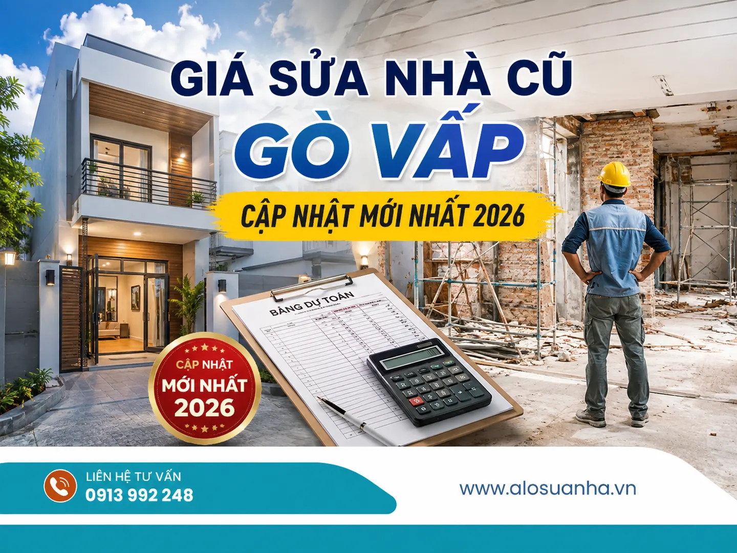 Ảnh minh họa bài viết: Giá sửa nhà cũ Gò Vấp cập nhật mới nhất 2026