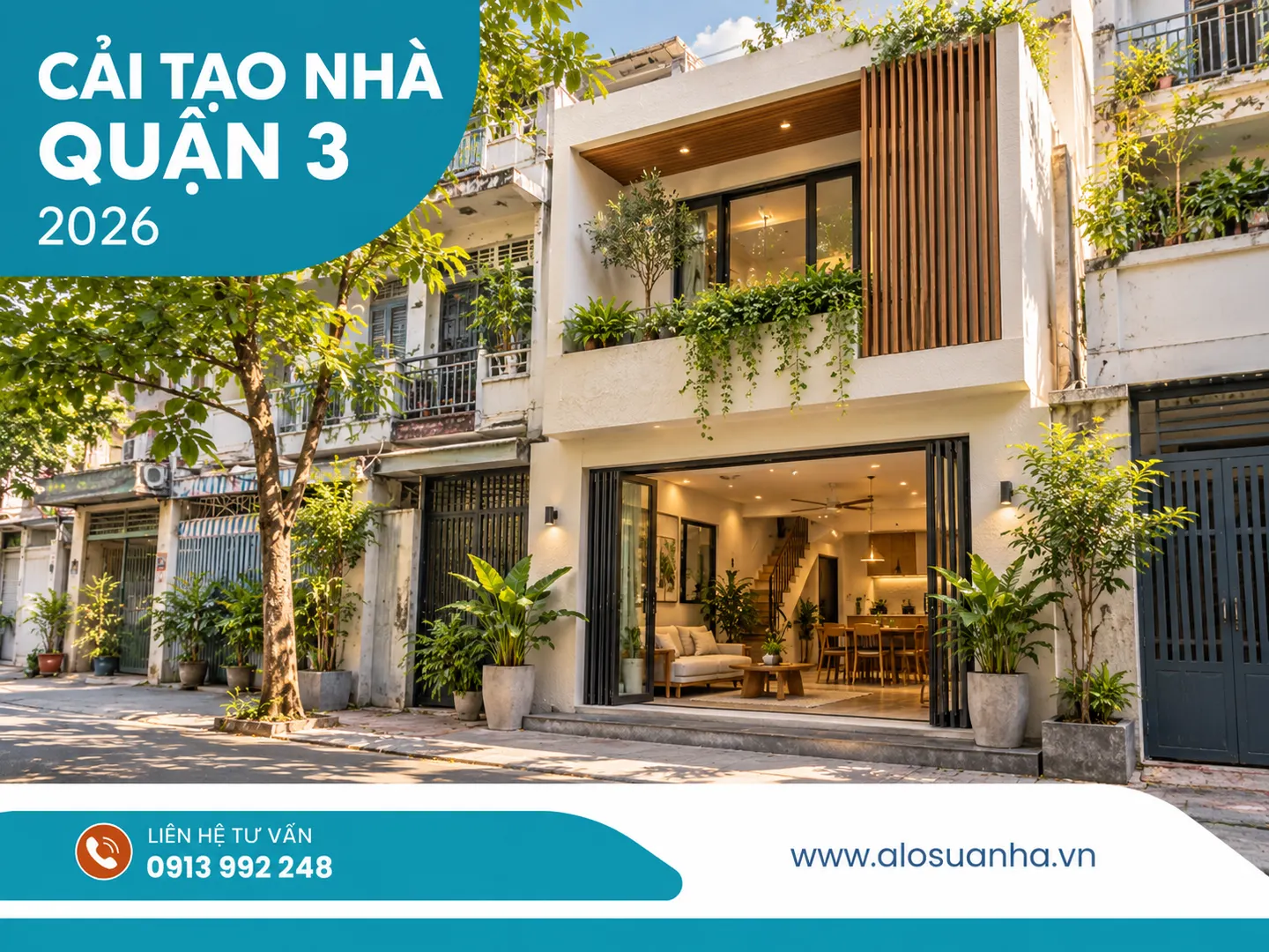 Ảnh minh họa bài viết: Cải tạo nhà quận 3 đẹp hiện đại tiết kiệm 2026
