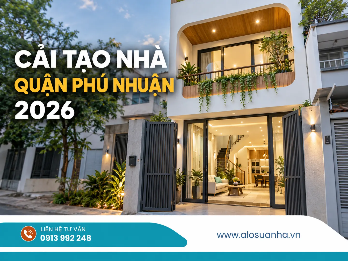 Ảnh minh họa bài viết: Cải tạo nhà quận Phú Nhuận thiết kế thông minh 2026
