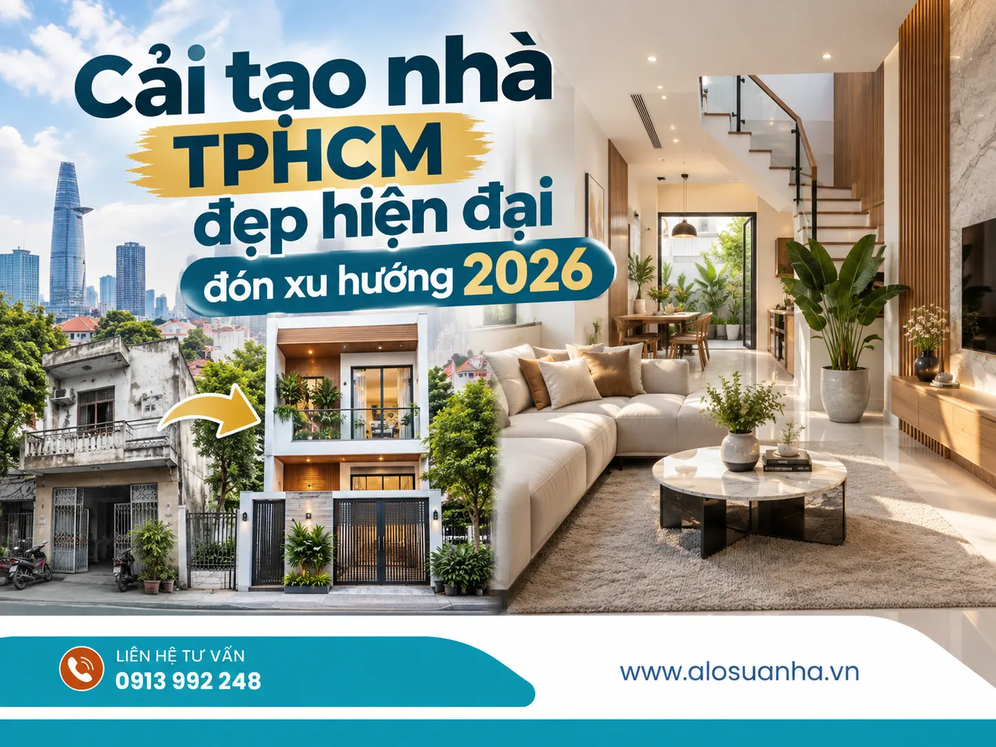 Ảnh minh họa bài viết: Cải tạo nhà tphcm đẹp hiện đại đón xu hướng 2026