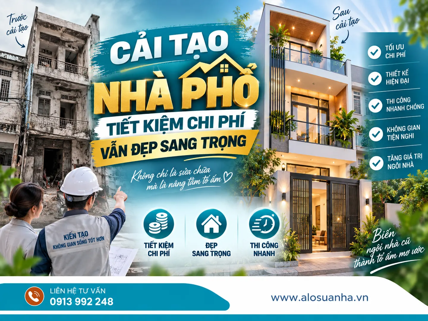 Ảnh minh họa bài viết: Cải tạo nhà phố tiết kiệm chi phí vẫn đẹp sang trọng